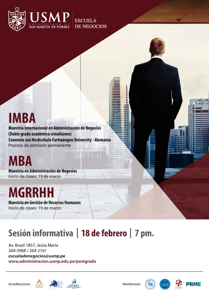 Afiche Escuela de Negocios - Charla Informativa
